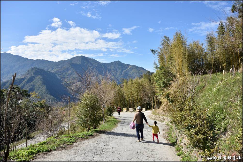 可能司馬庫斯產業道路是提前修建完畢，所以今年聖誕節前來的遊客不像往年在網路上看到的那麼多遊客。輕鬆走在部落的車道上，很幸福、很悠哉阿～